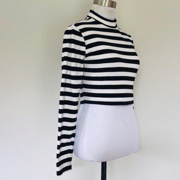 Forever 21 Striped Midriff Stretchy Top Medium - Picture 4 of 6